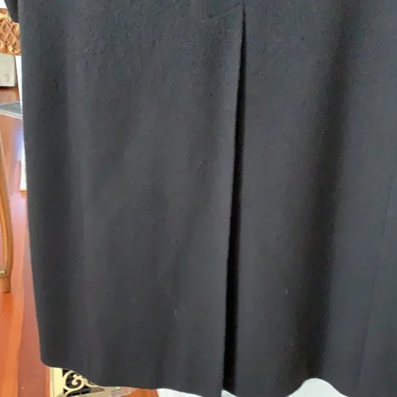 Men’s Cashmere top coat mink collar, black, vent in back - Picture 5 of 6